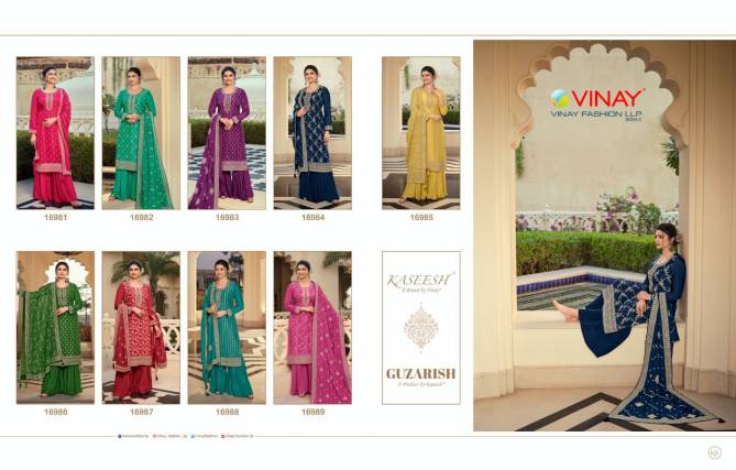Vinay Kaseesh Guzarish Heavy Wedding Wear Jacquard Designer Salwar Suits Collection